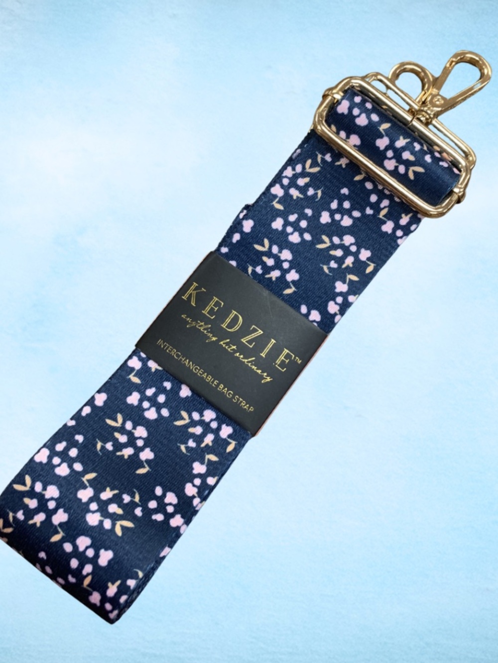 Kedzie Interchangeable Bag Strap Navy Floral Adjustable Purse Strap Boho Chic